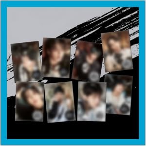 Stray Kids HOP 3-Set photocard samples — member photocards from all three albums