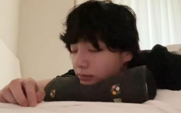 Kpop Jungkook's Favorite Item- Weverse Live Nap Pillow, ArmyPurple2-Small