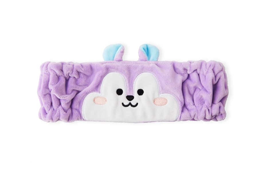 BT21 Mang Official Merchandise- Inside Mang Unmasked Mang Headband for Makeups and Face Wash + J-hope Photocards Included