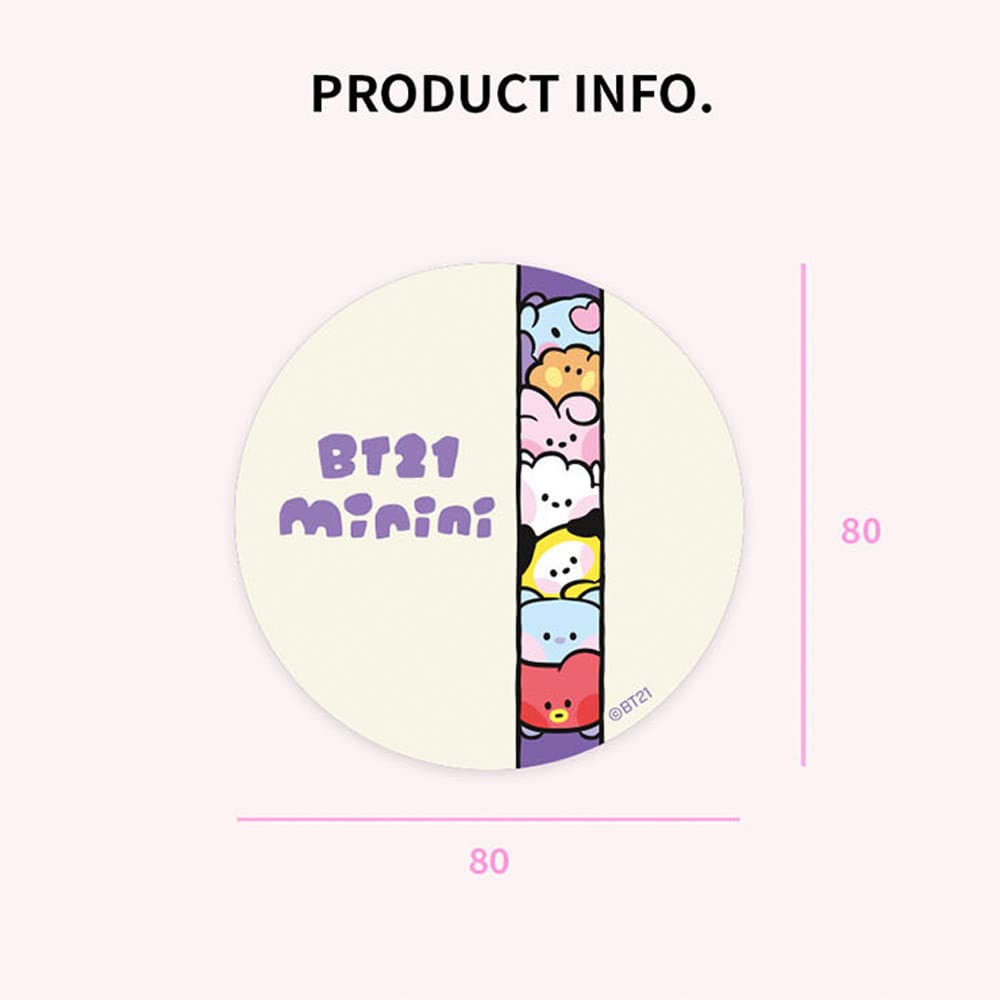 BT21 Cooky Official MININI Multipurpose Adhesive Gel Pad – Perfect for Car, Desk & Home Organization | Reusable, Easy-to-clean (Cooky)