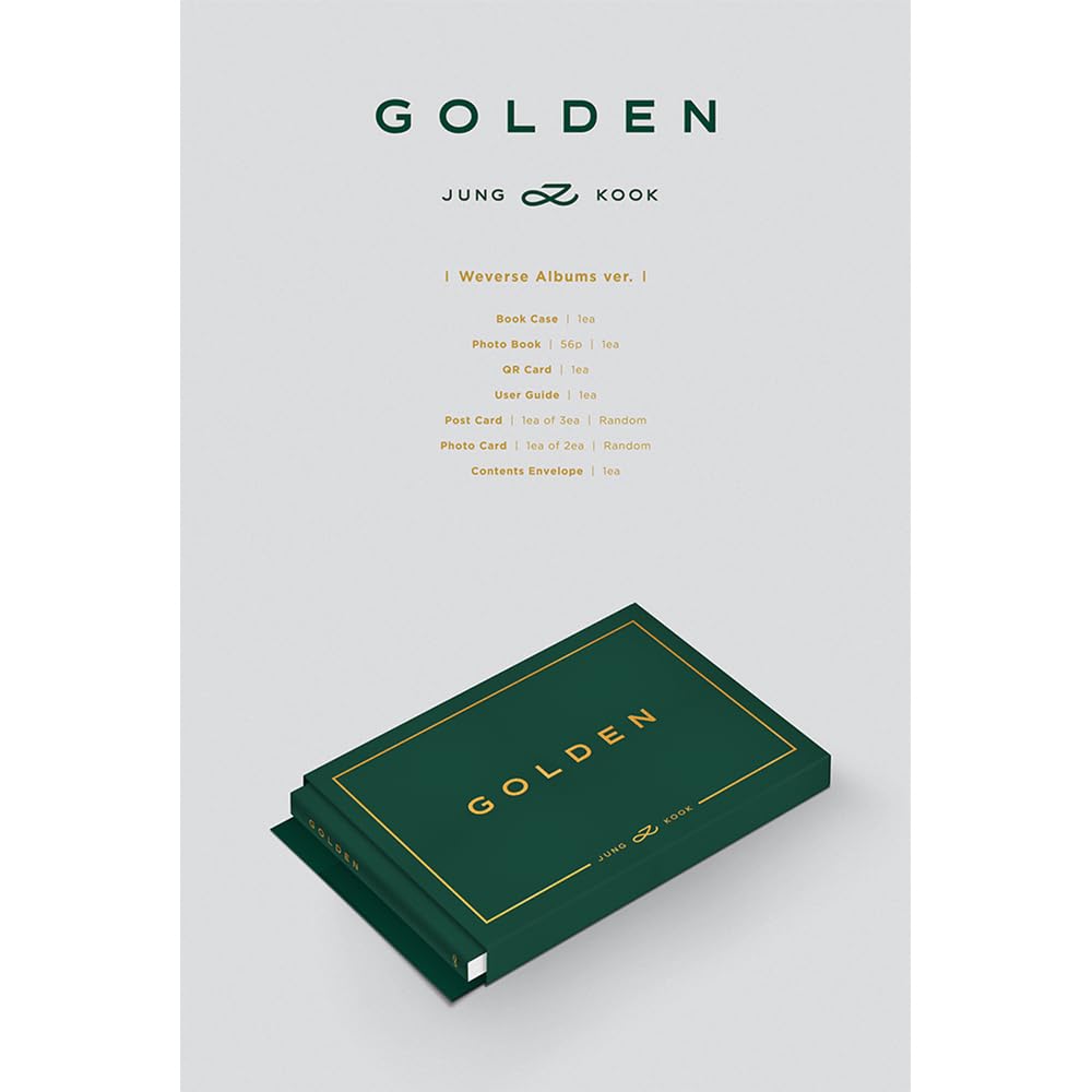 💛 BTS JUNGKOOK - GOLDEN (1st Solo Album) [Weverse Album Ver.]