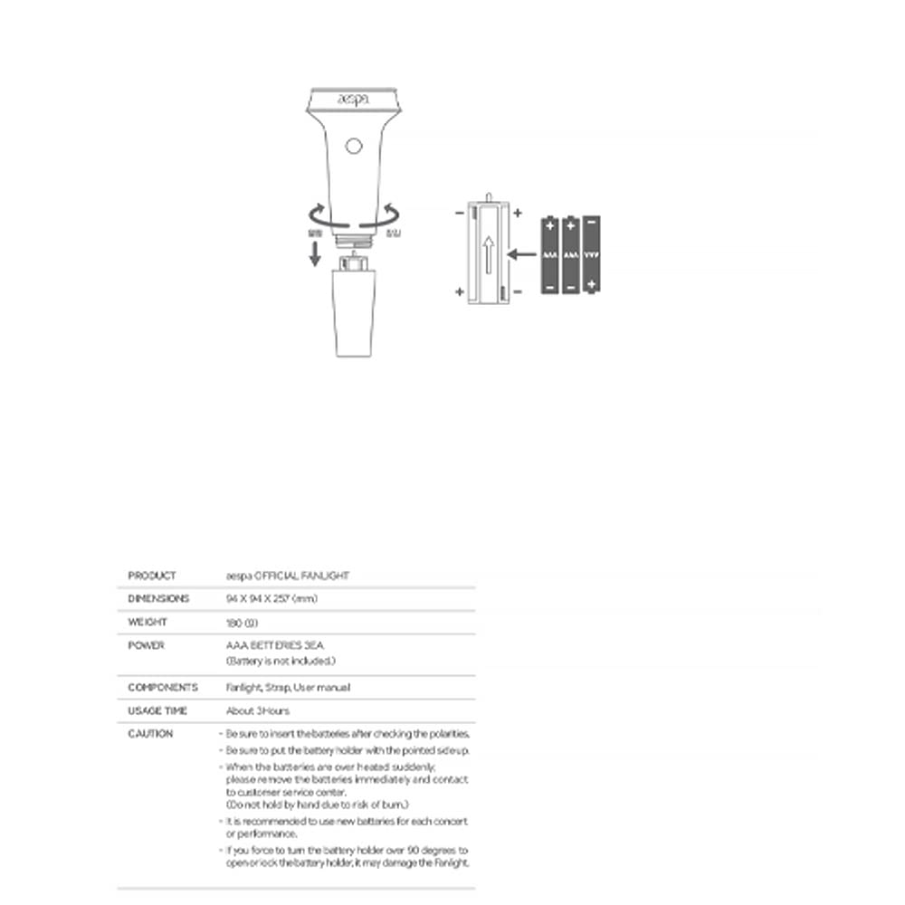 AESPA Official Light Stick – K-POP Fanlight
