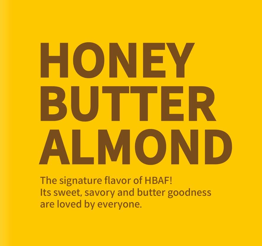 HBAF Korean Seasoned Almond Nuts – Healthy & Gluten-Free Asian Snack | Perfect for School, Office, Travel & Camping (Honey butter 120 gram 1 Pack)