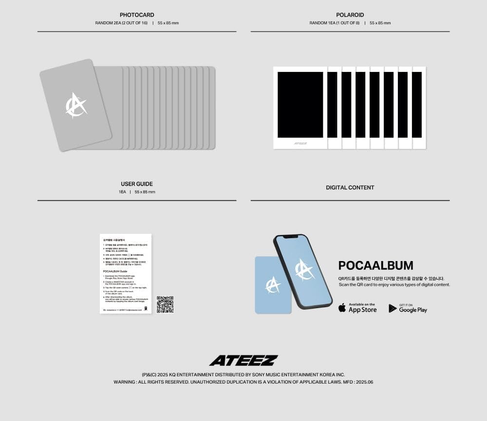 ATEEZ - GOLDEN HOUR Part.3 12th Mini Album (Poca Album, Random Ver.)