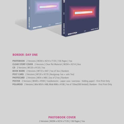 Enhypen Border : Day One 1st Mini Album Random Version