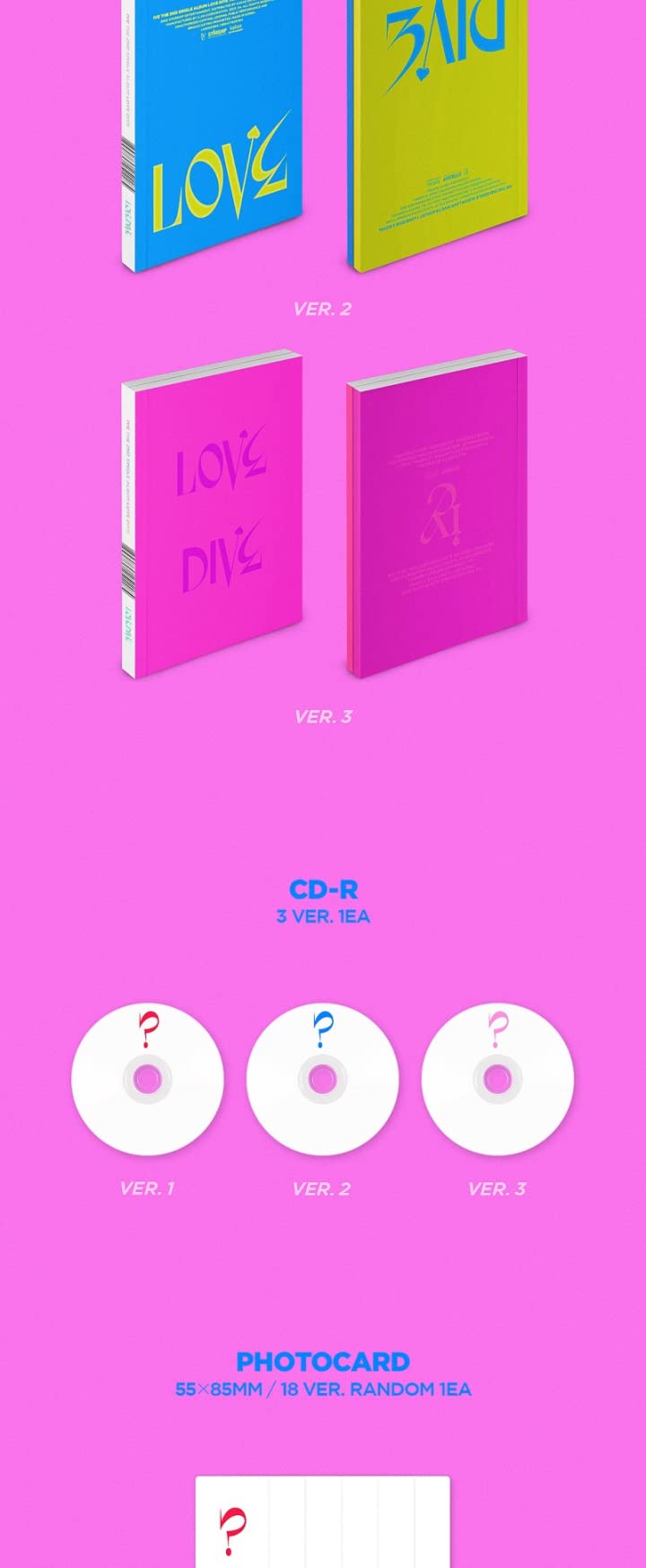 IVE LOVE DIVE 2nd Single Album (Random )