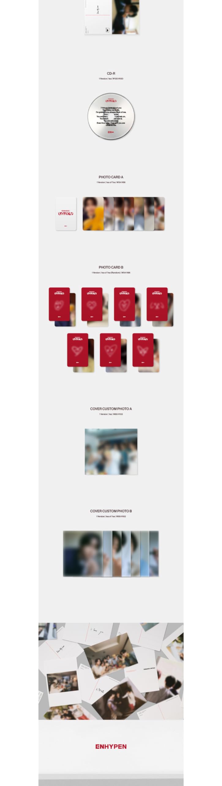 ENHYPEN – ROMANCE : UNTOLD 2nd Album (4 Ver. Set – 3 Standard + 1 ENGENE)
