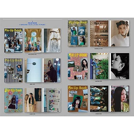 DREAMUS NewJeans New Jeans 1st EP Album Bluebook Version CD+Mini Poster On Pack+Log Book+Pin-up Book+Phoning Manual Book+ID