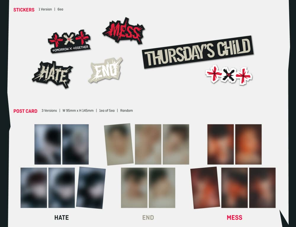 TXT TOMORROW X TOGETHER - minisode 2 : Thursday's Child 4th Mini Album (HATE+END+MESS ver. SET)