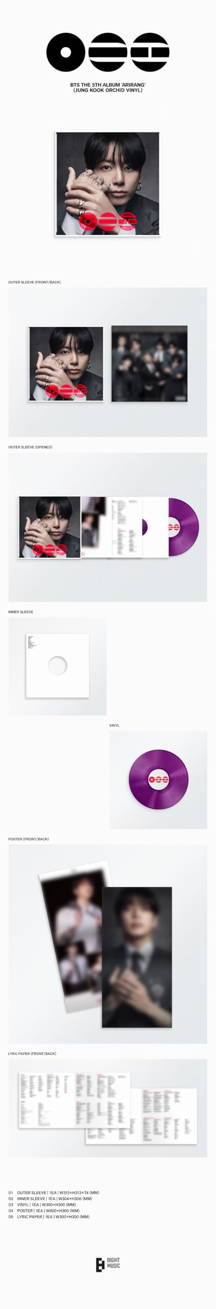 (Standard LP Vinyl Version) BTS ARIRANG 5th Album