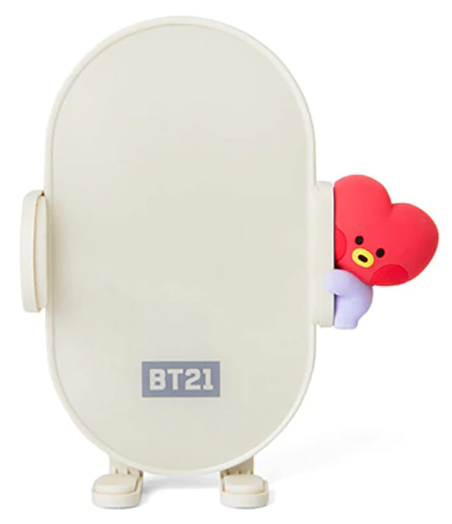 BT21 TATA QI Wireless Car Charger & Auto Grip Phone Holder – Fast & Secure Mount (Minini TATA)
