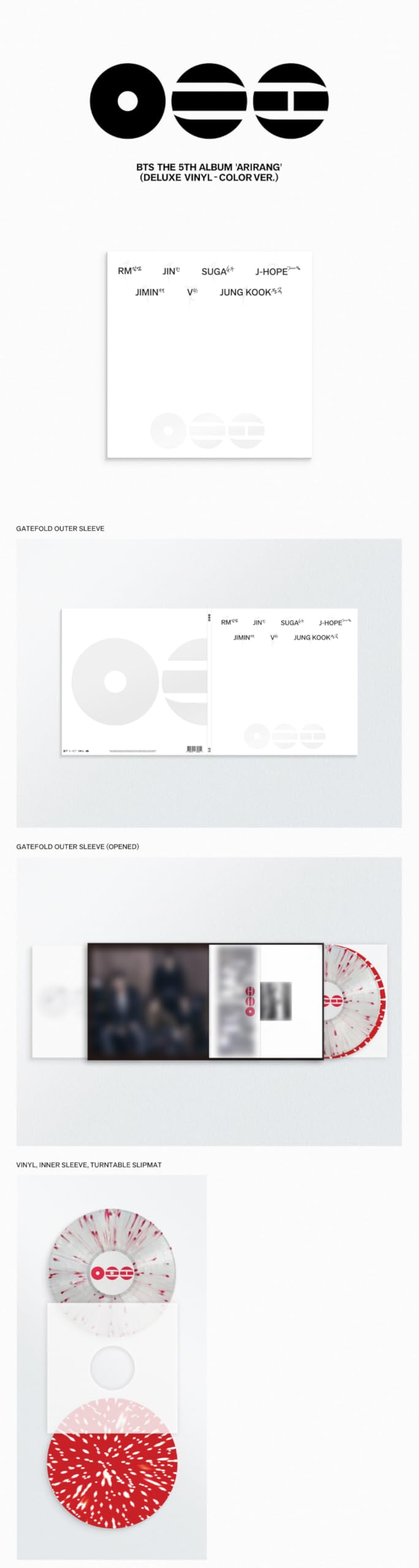 Deluxe LP Viny Set : B&W+Color) BTS ARIRANG 5th Album – Ultimate Stan