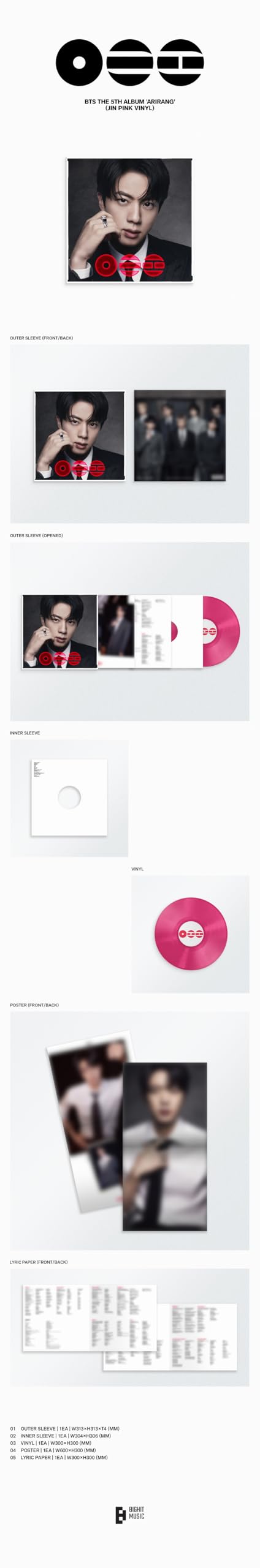 (Standard LP Vinyl Version) BTS ARIRANG 5th Album