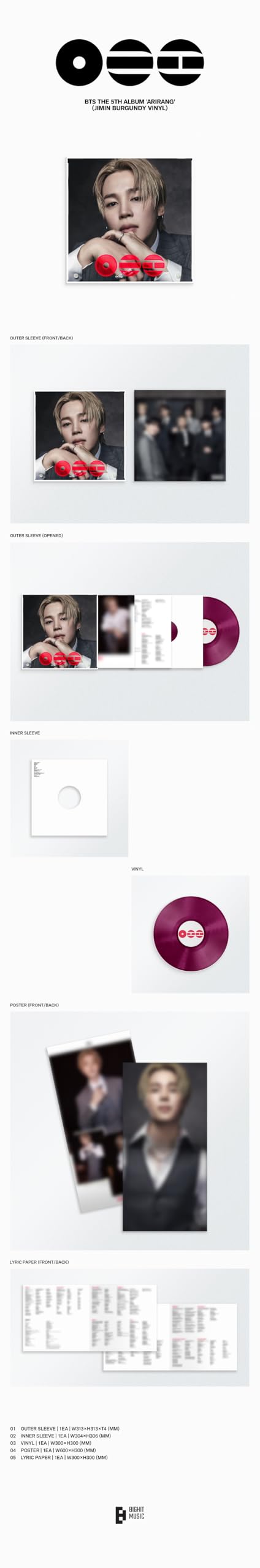 (Standard LP Vinyl Version) BTS ARIRANG 5th Album