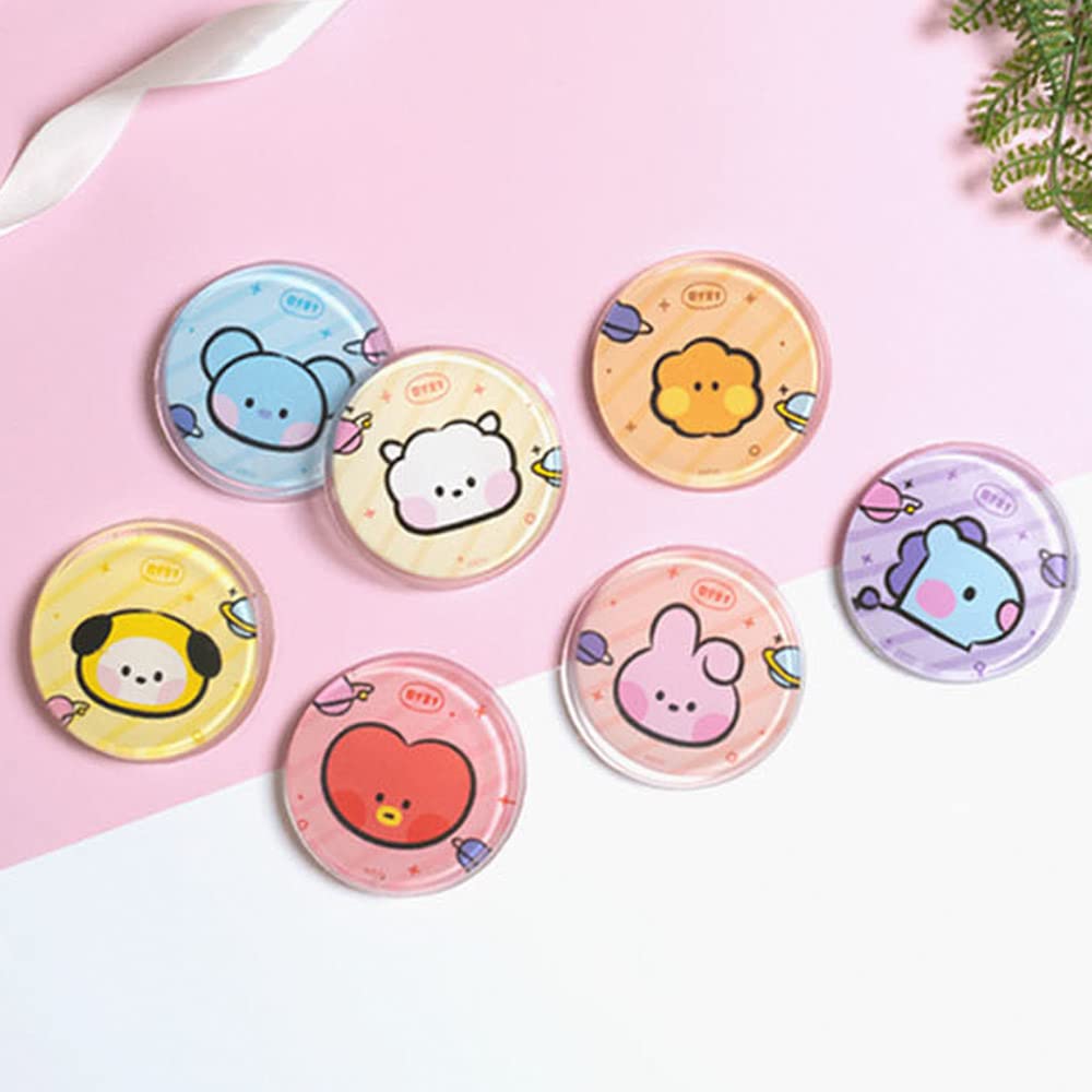 BT21 RJ Official MININI Multipurpose Adhesive Gel Pad – Perfect for Car, Desk & Home Organization | Reusable, Easy-to-clean (RJ)