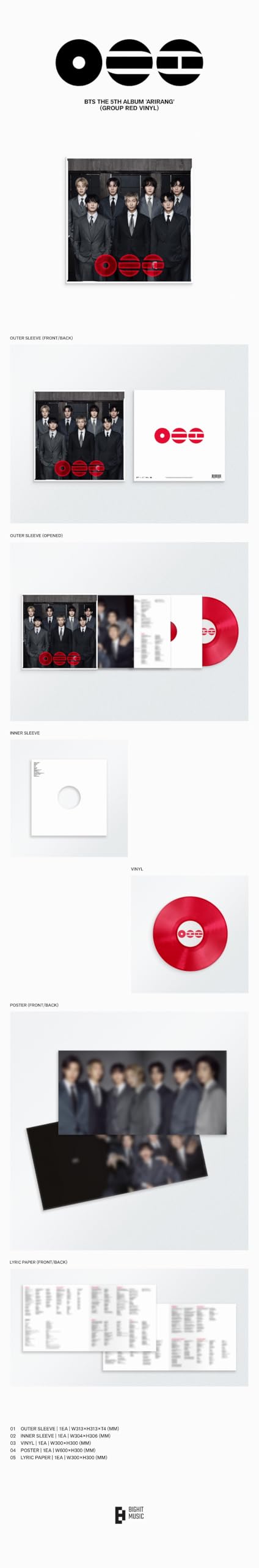 (Standard LP Vinyl Version) BTS ARIRANG 5th Album