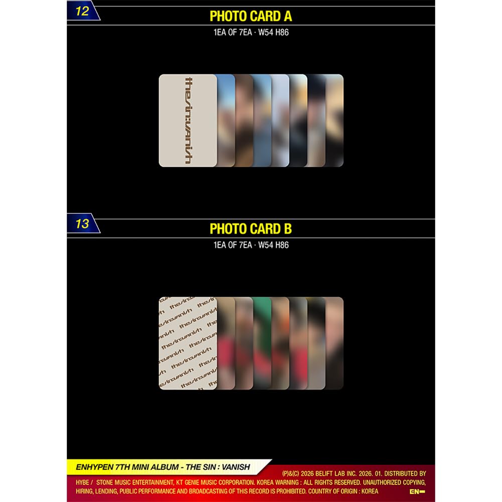 ENHYPEN [7th Mini Photobook Album THE SIN : VANISH](AFTERLIGHT Ver.)
