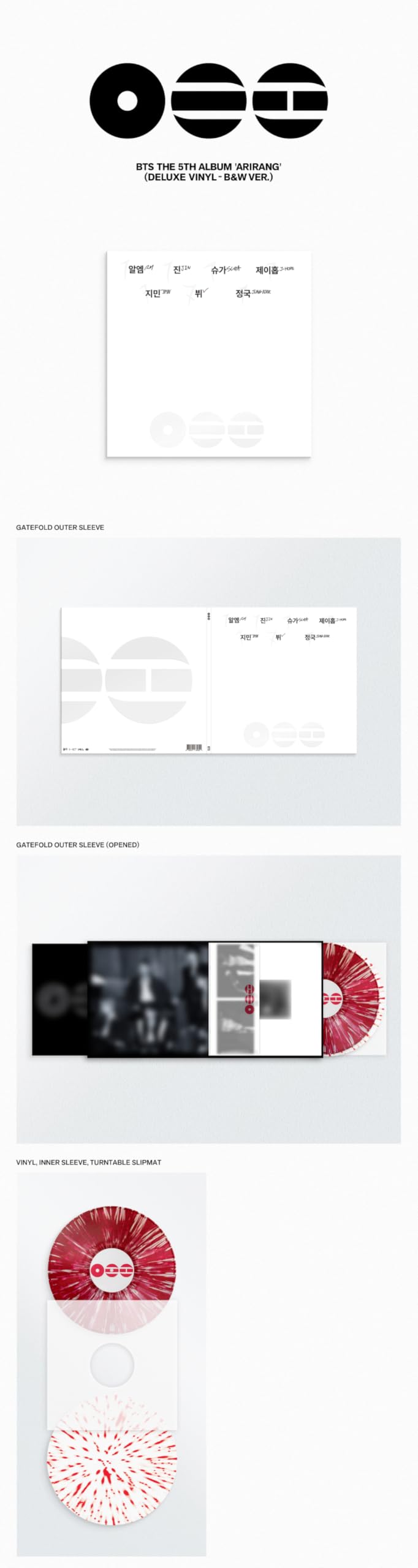Deluxe LP Viny Set : B&W+Color) BTS ARIRANG 5th Album – Stan N37