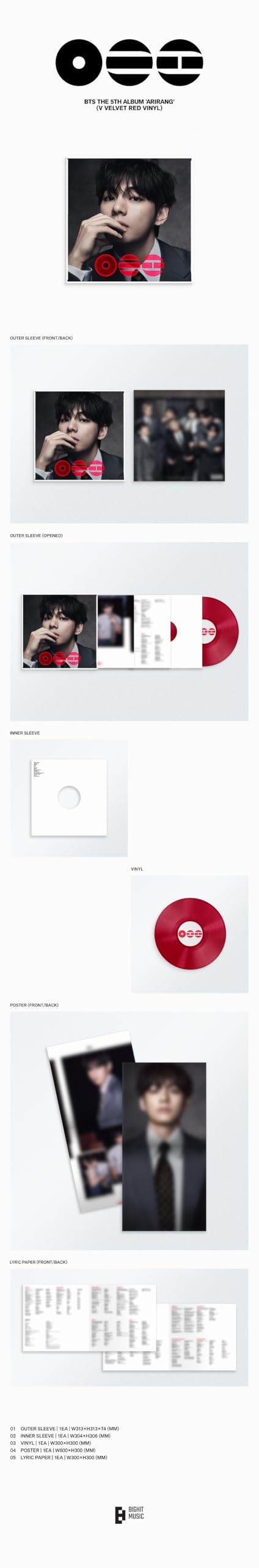 (Standard LP Vinyl Version) BTS ARIRANG 5th Album