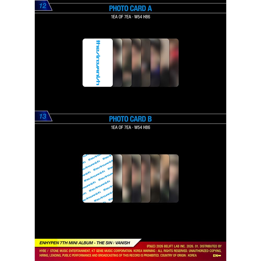 ENHYPEN [7th Mini Photobook Album THE SIN : VANISH](STORM Ver.)