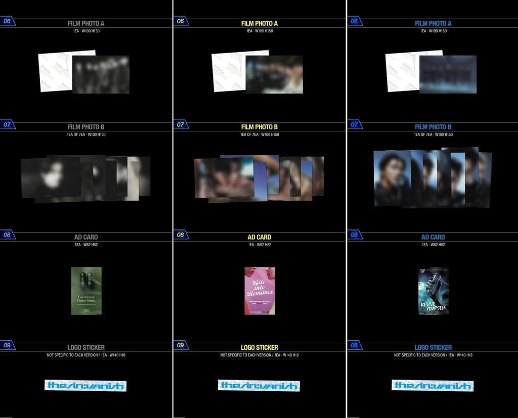 ENHYPEN THE SIN : VANISH 7th Mini Photobook Album (All 3 SET)