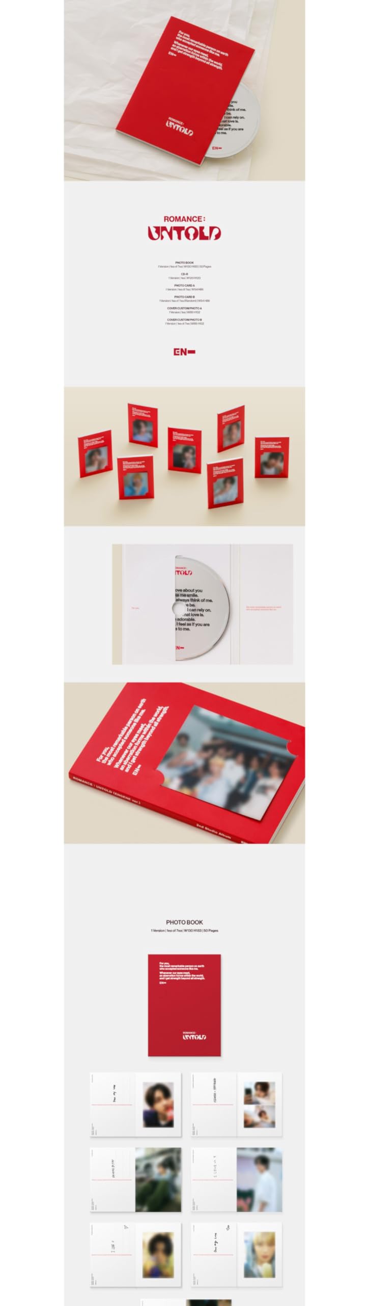 ENHYPEN – ROMANCE : UNTOLD 2nd Album (4 Ver. Set – 3 Standard + 1 ENGENE)