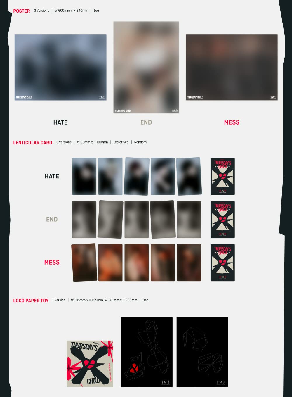 TXT TOMORROW X TOGETHER - minisode 2 : Thursday's Child 4th Mini Album (Random ver)