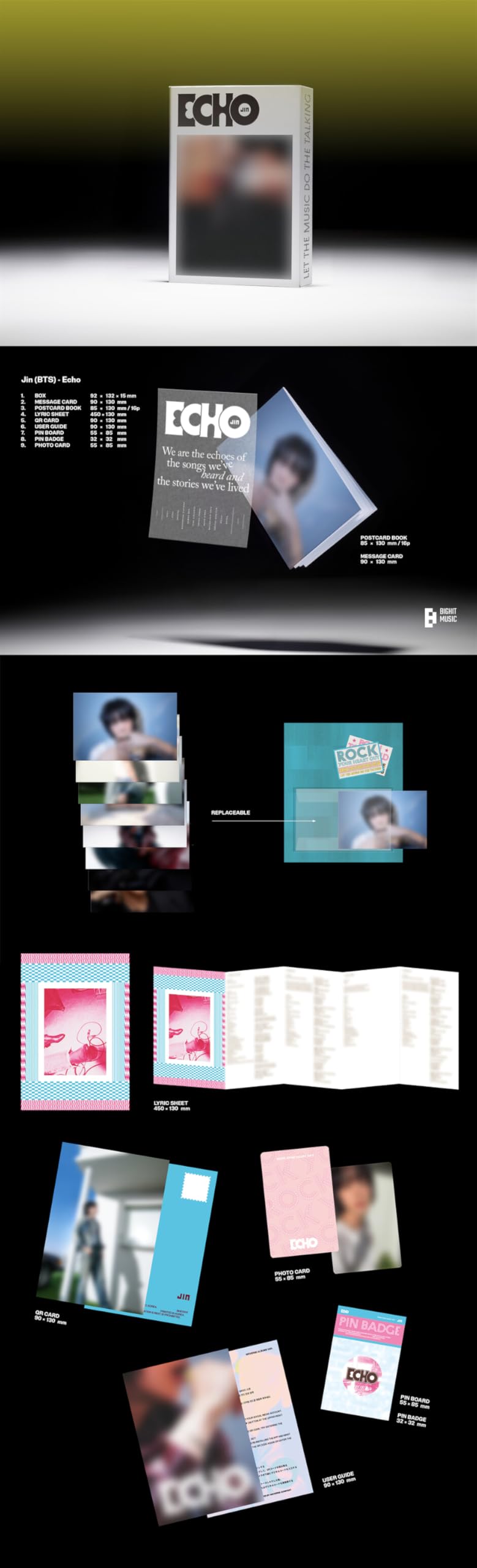 JIN for BTS – Echo 2nd Solo Mini Album (ECHO Ⅰ / Ⅱ / Ⅲ Versions)