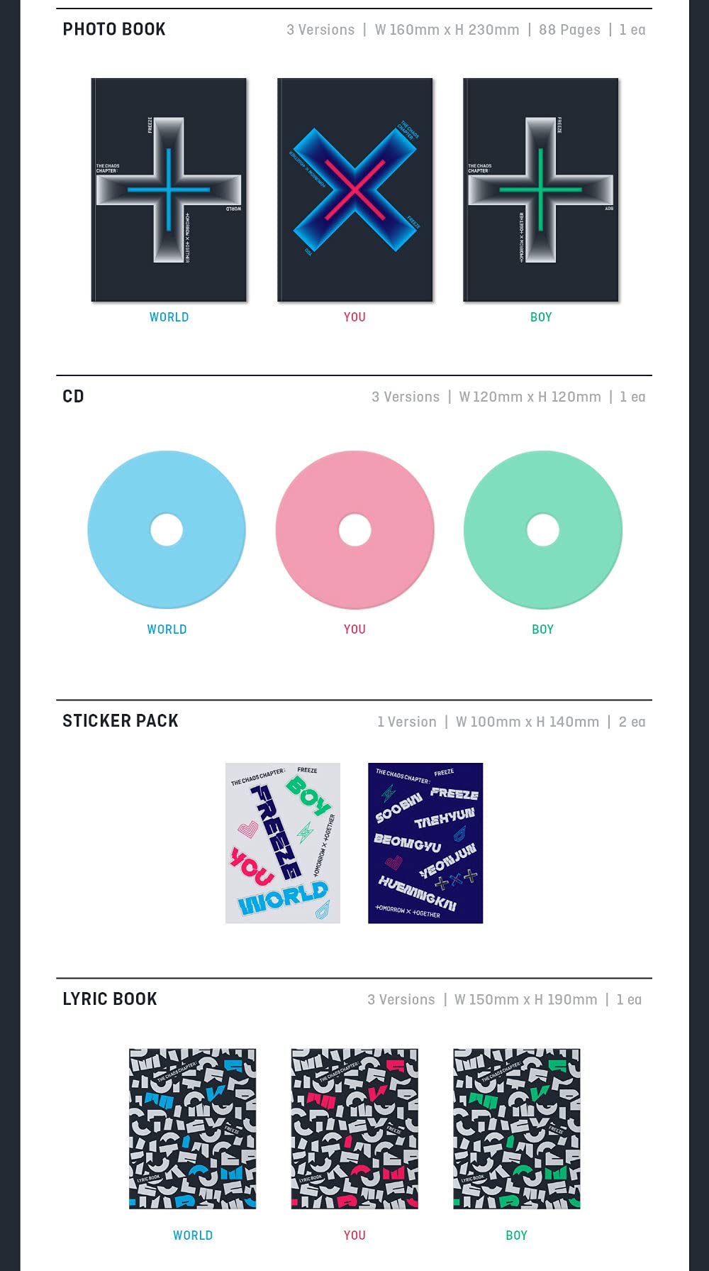 TXT - Chaos Chapter : Freeze Album (Random ver.)