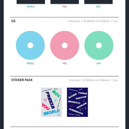 TXT - Chaos Chapter : Freeze Album  (World+You+BOY ver. Set)