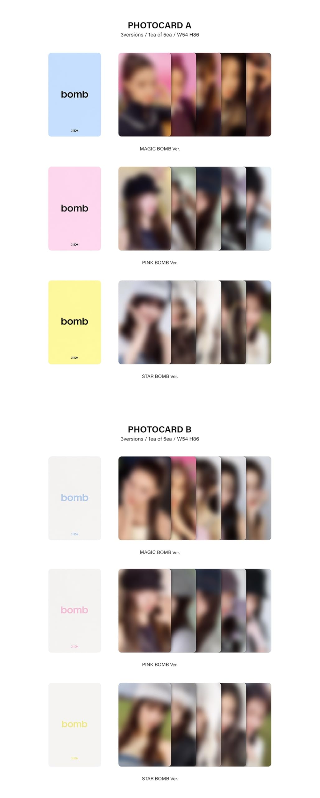 ILLIT – 3rd Mini Album [bomb] Photobook 3 Set Ver. + Special Extra Photocard little monster