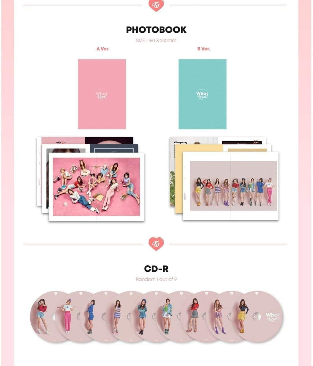 TWICE [WHAT IS LOVE?] 5th Mini Album Random Ver CD+P.Book+Card+Sticker+Tracking Number