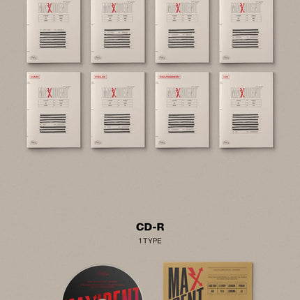Stray Kids Maxident CASE Ver. — full unboxing contents displayed