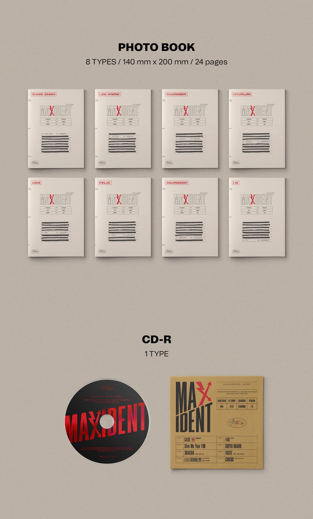 Stray Kids - MAXIDENT [CASE ver.] Album (Random ver.)