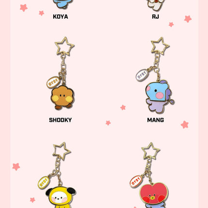 BT21 TATA minini Metal Yurayura Keychain — Last Stock