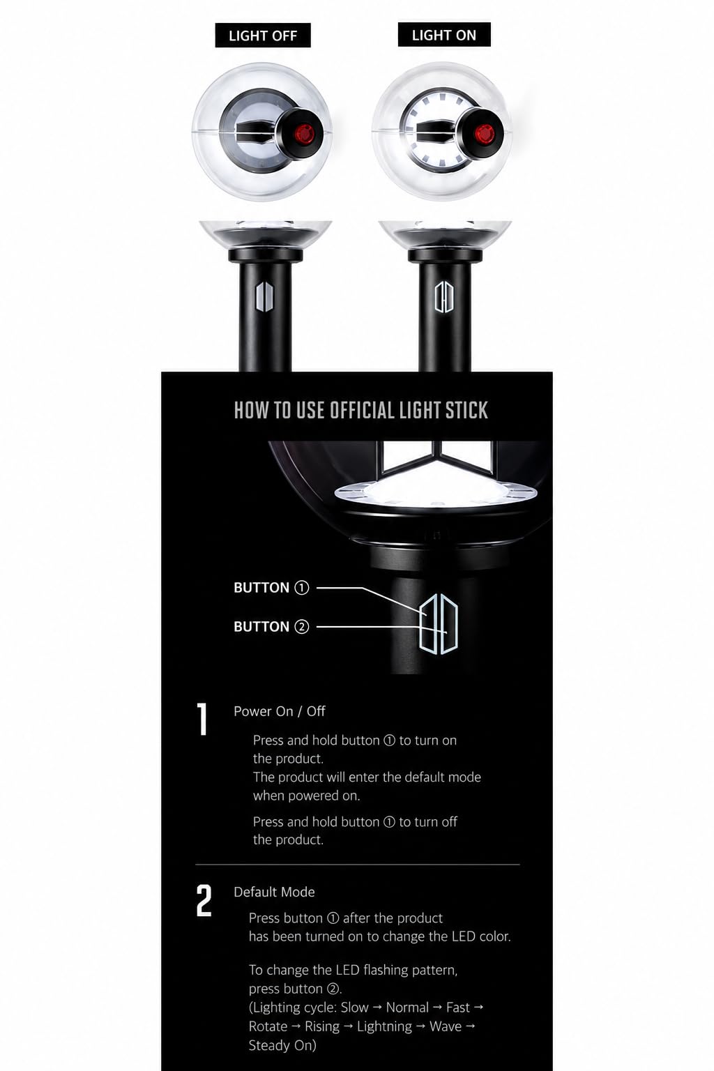 BTS Official LIGHTSTICK VER.4 + 7 Official Photocards Set