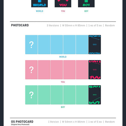 TXT - Chaos Chapter : Freeze Album  (World+You+BOY ver. Set)