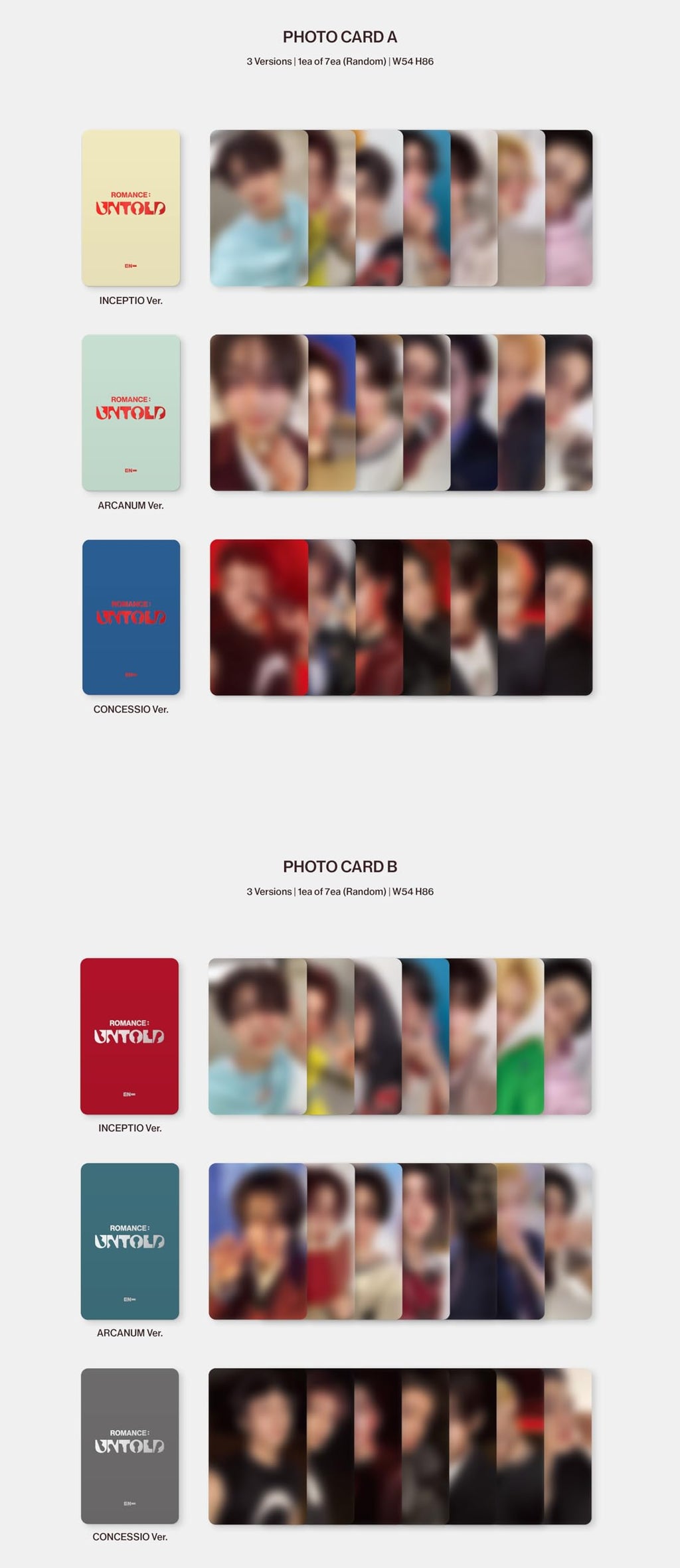 ENHYPEN ROMANCE : UNTOLD 2nd Full Album Standard 3 Ver Set