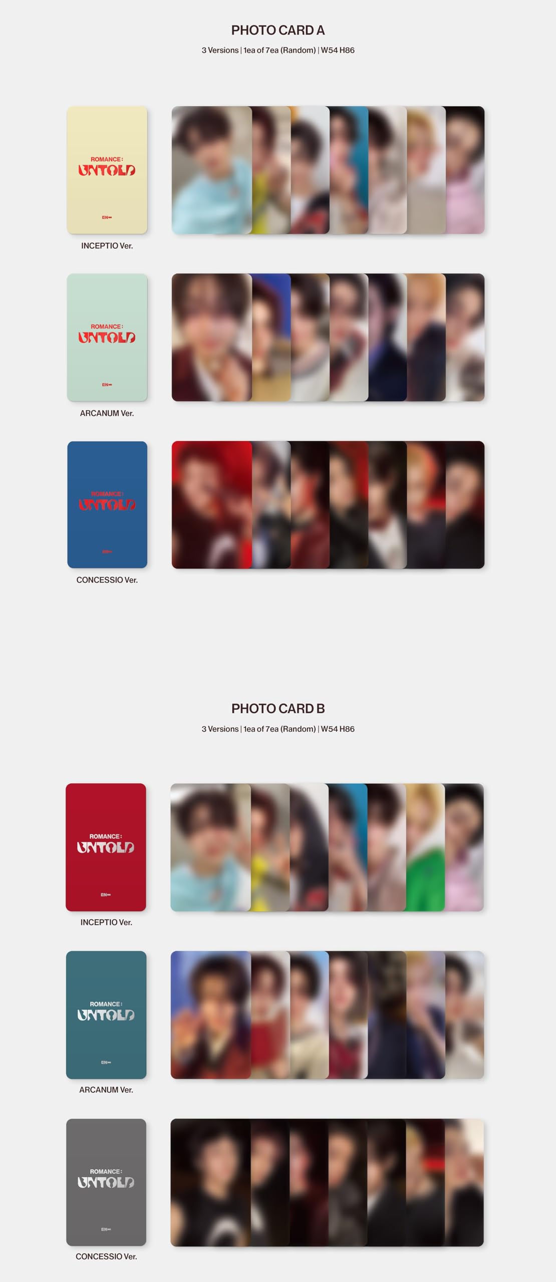 ENHYPEN ROMANCE : UNTOLD 2nd Full Album Standard 3 Ver Set