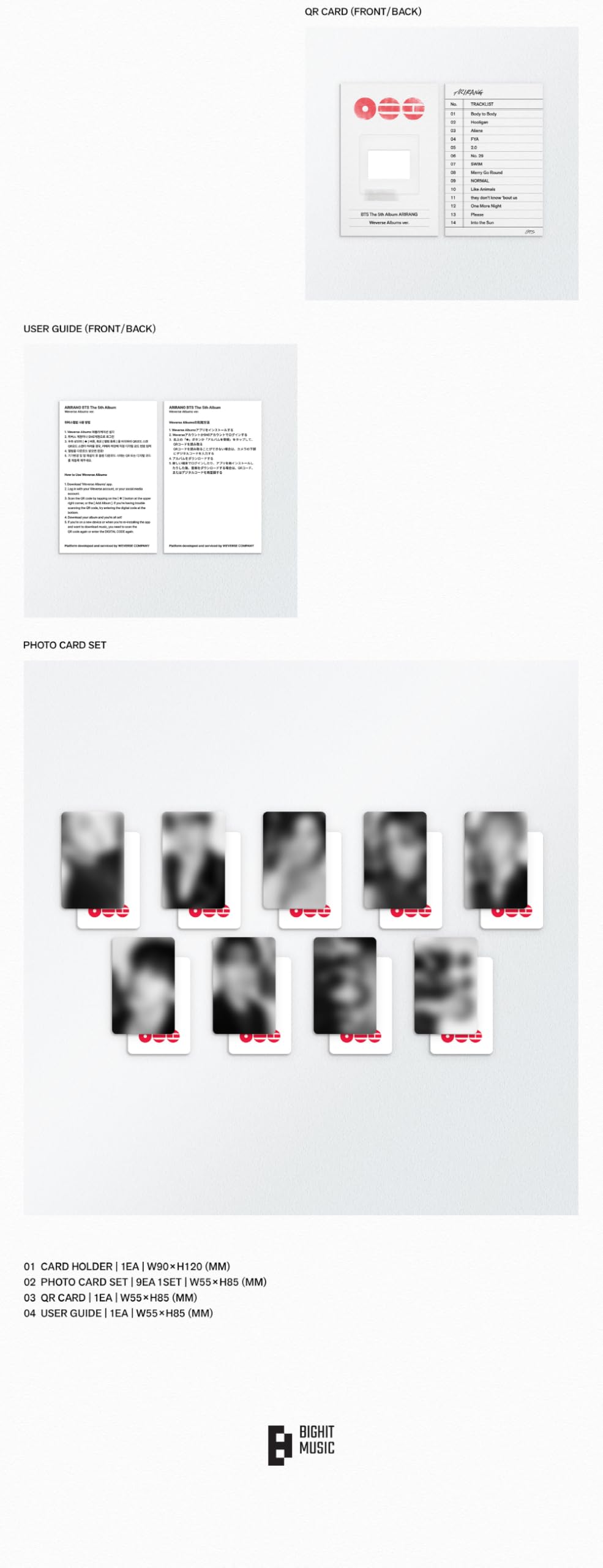4 Ver Set: 2 Standard+Legend+WeverseAlbums) BTS ARIRANG 5th Album
