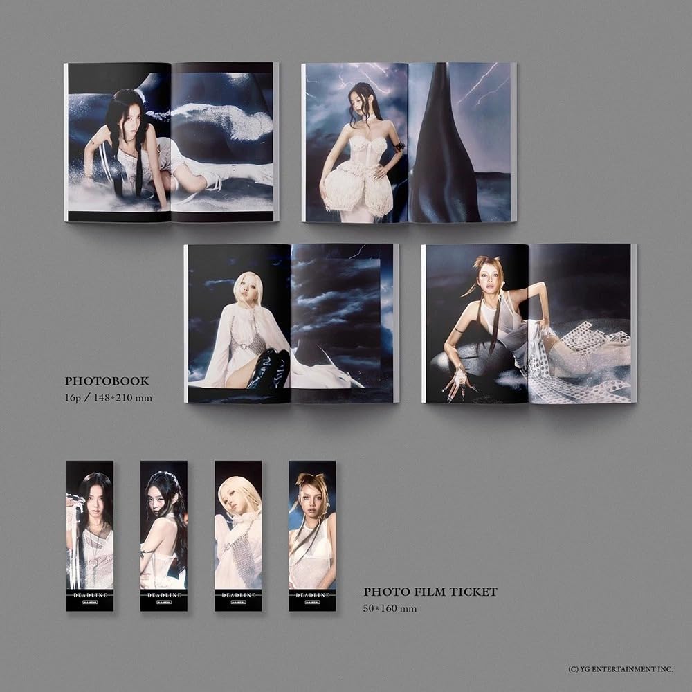 (4 Ver Set.) BLACKPINK [DEADLINE] 3rd Mini Album SILVER Ver/Full Pack