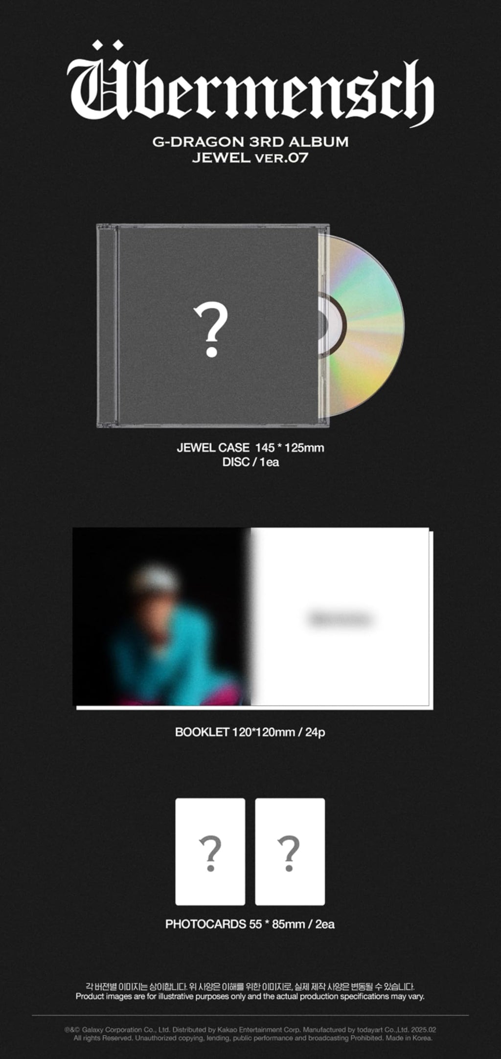 G-DRAGON ÜBERMENSCH 3rd Album UBERMENSCH ( All JEWEL Versions included)