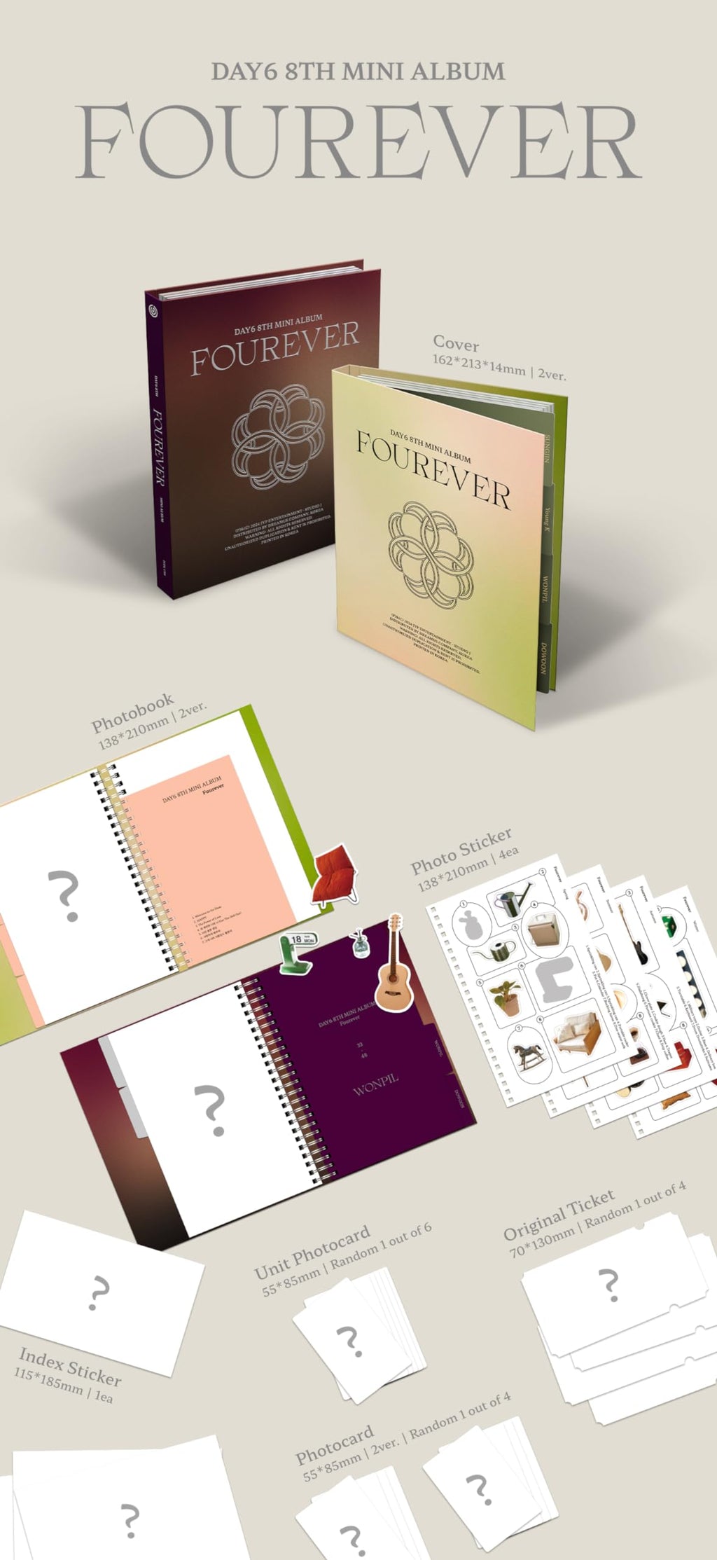 DREAMUS DAY6 FOUREVER 8th Mini Album (Standard Light Green Version)