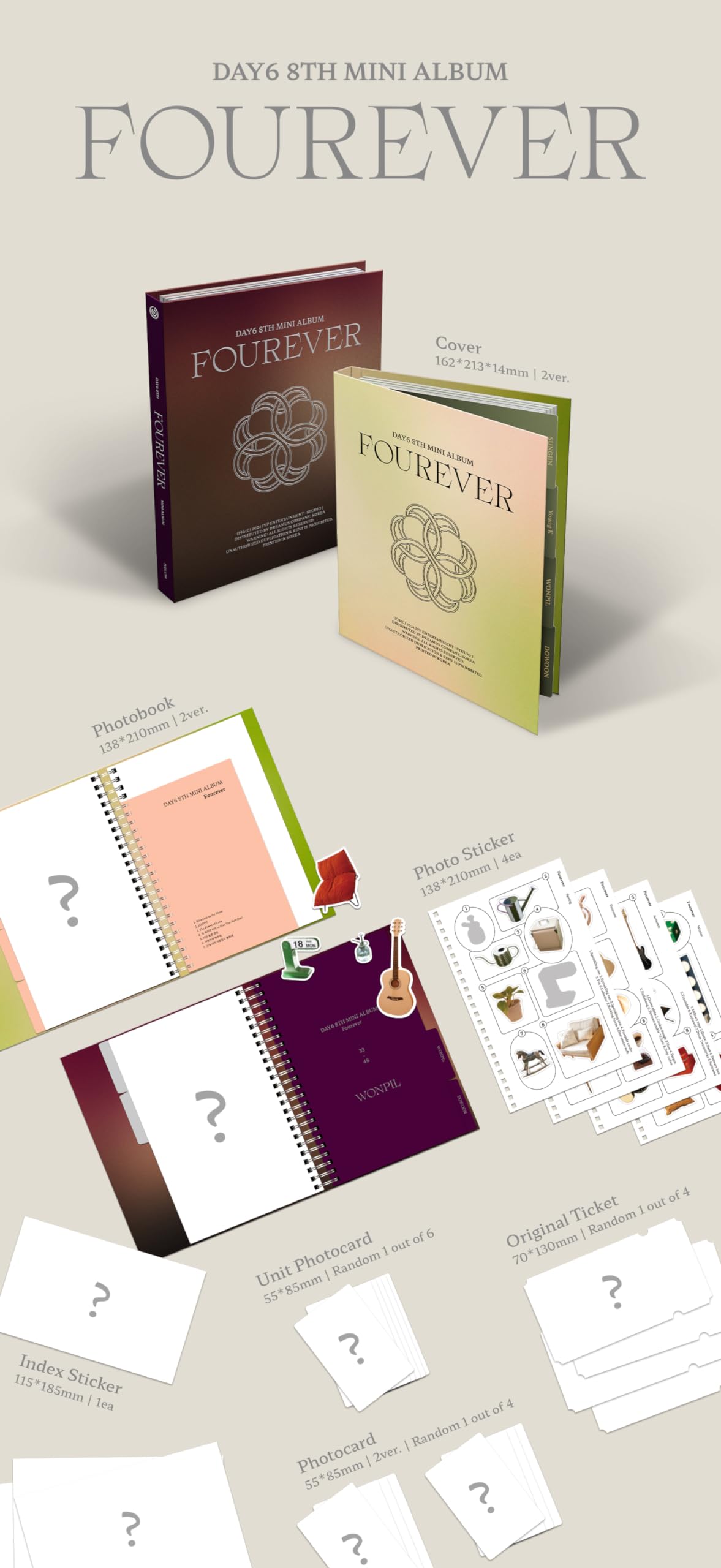 DREAMUS DAY6 FOUREVER 8th Mini Album (Standard Light Green Version)