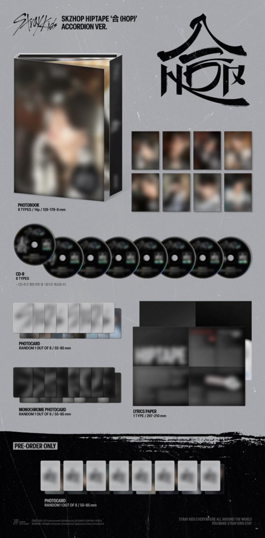 Stray Kids SKZHOP HIPTAPE HOP Album (SKZHOP + HIPTAPE + NEMO Version Set)