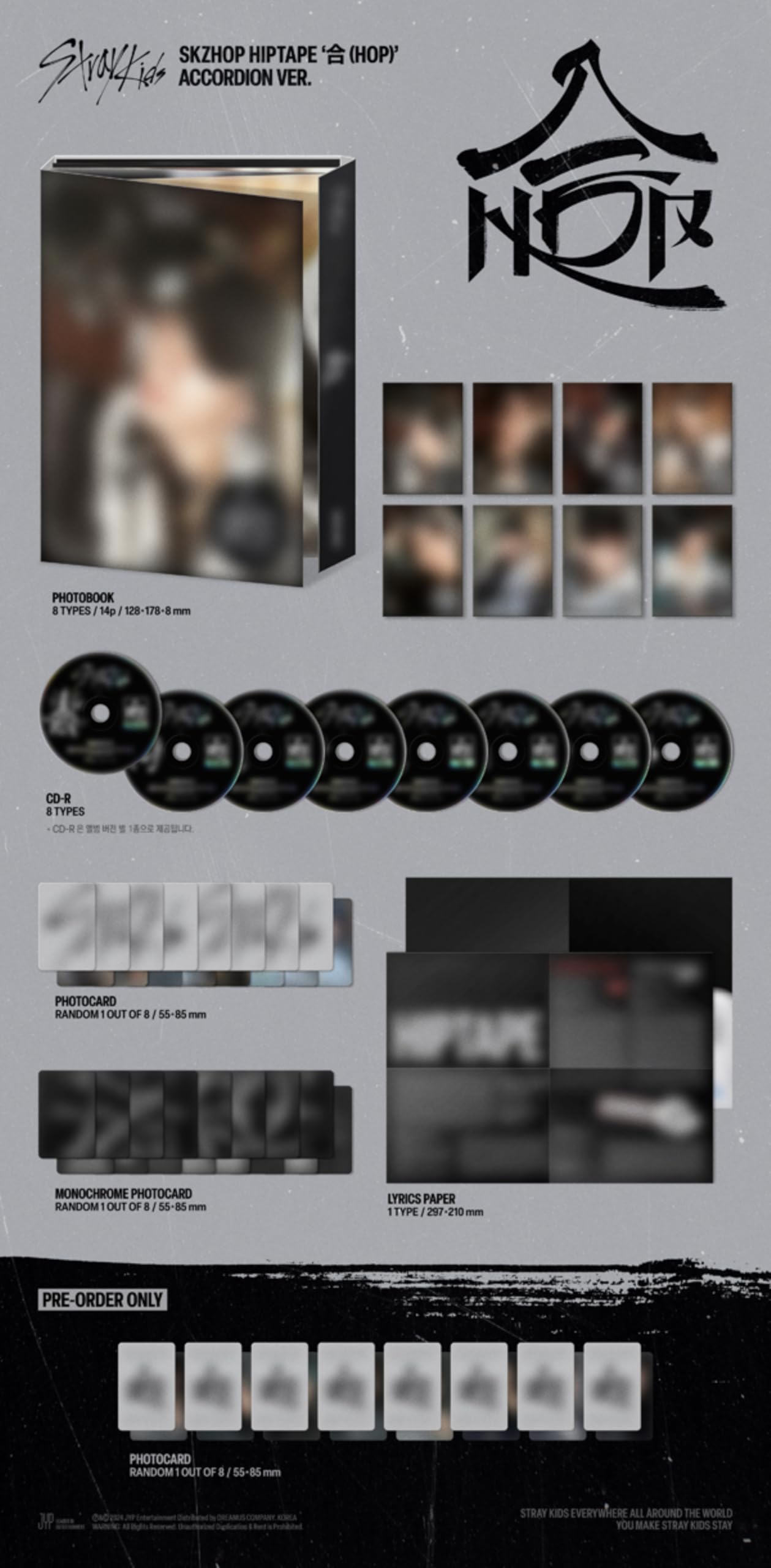 Stray Kids SKZHOP HIPTAPE HOP Album (SKZHOP + HIPTAPE + NEMO Version Set)