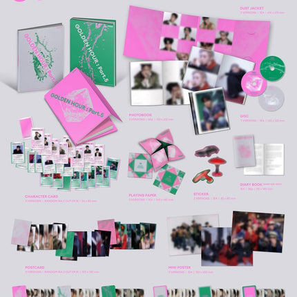 ATEEZ GOLDEN HOUR Part.5 CD and random photocard pull – complete ATINY collection official merch