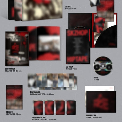 Stray Kids HOP 3-Set — SKZHOP, HIPTAPE, NEMO albums stacked, sealed packaging
