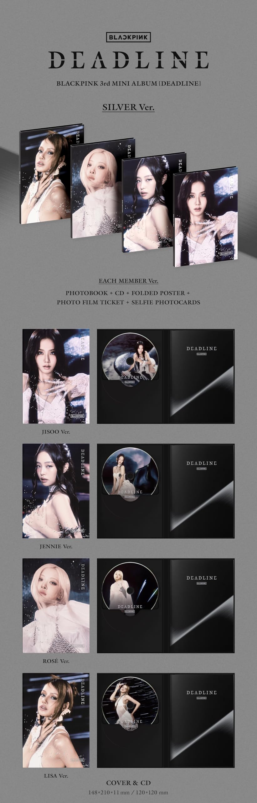 BLACKPINK DEADLINE [SILVER Ver] 3rd Mini Album