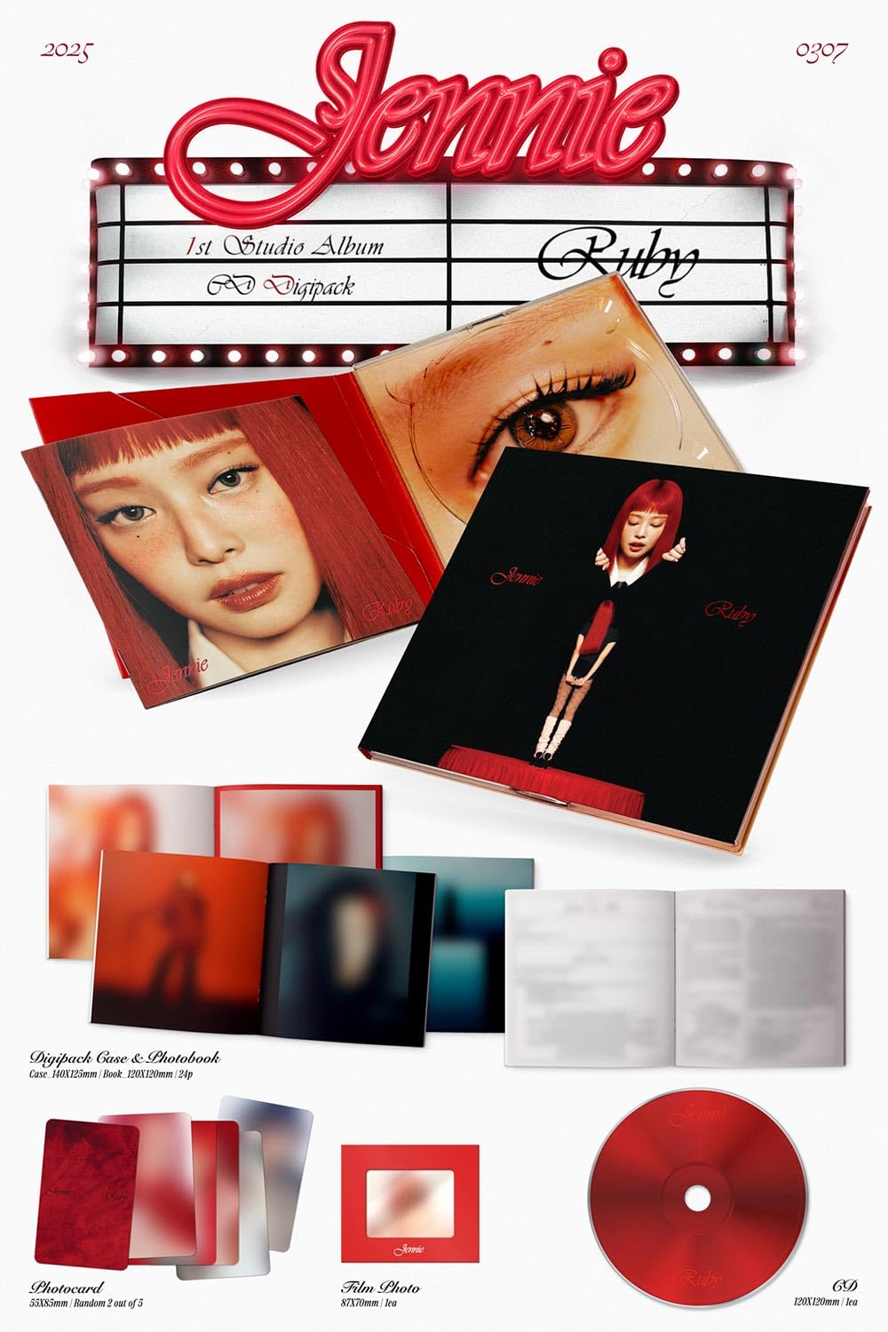 JENNIE - THE 1ST STUDIO ALBUM [RUBY] (Digipack Ver.)